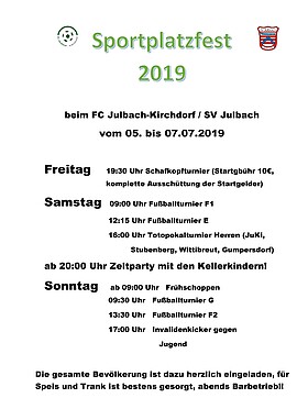 Banner Sportplatzfest