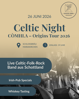 Banner CÒMHLA 🎻Celtic Folk Rock Live aus Schottland!