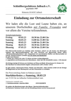 Logo Ortsmeisterschaft der Schloßbergschuetzen Julbach e.V.