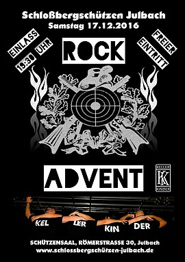 Banner Rockweihnacht der Schloßbergschuetzen Julbach e.V.