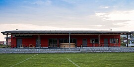 Banner Sportplatzfest mit Einweihung des Sportheimes