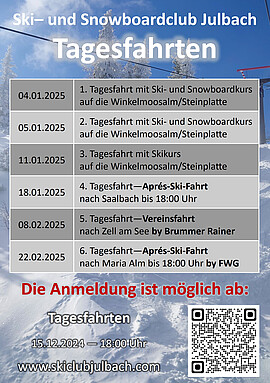 Banner 2. Tagesfahrt mit Ski- und Snowboardkurs