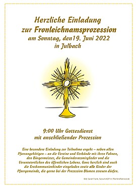 Banner Fronleichnamsprozession