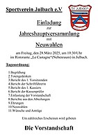 Logo Jahreshauptversammlung mit Neuwahlen
